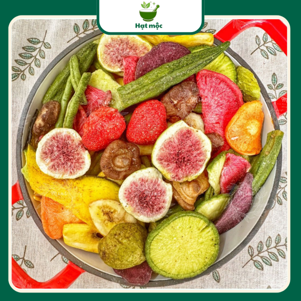 Snack Trái Cây Sấy Thập Cẩm 80g – Giòn Thơm Tự Nhiên – Ăn Vặt Healthy – Không Chiên Dầu – Ít Ngọt - Hình ảnh 2
