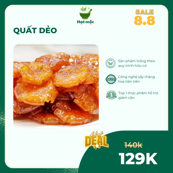 [Đặc Sản Truyền Thống] Quất Dẻo Cong 200g – Snack Tự Nhiên – Chua Ngọt Dễ Ăn – Hỗ Trợ Tiêu Hóa - Hình ảnh 4
