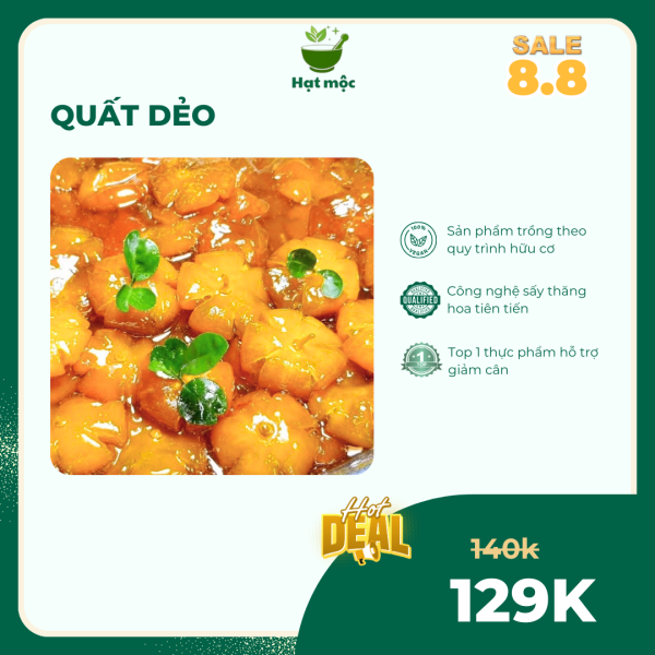 [Đặc Sản Truyền Thống] Quất Dẻo Cong 200g – Snack Tự Nhiên – Chua Ngọt Dễ Ăn – Hỗ Trợ Tiêu Hóa - Hình ảnh 2